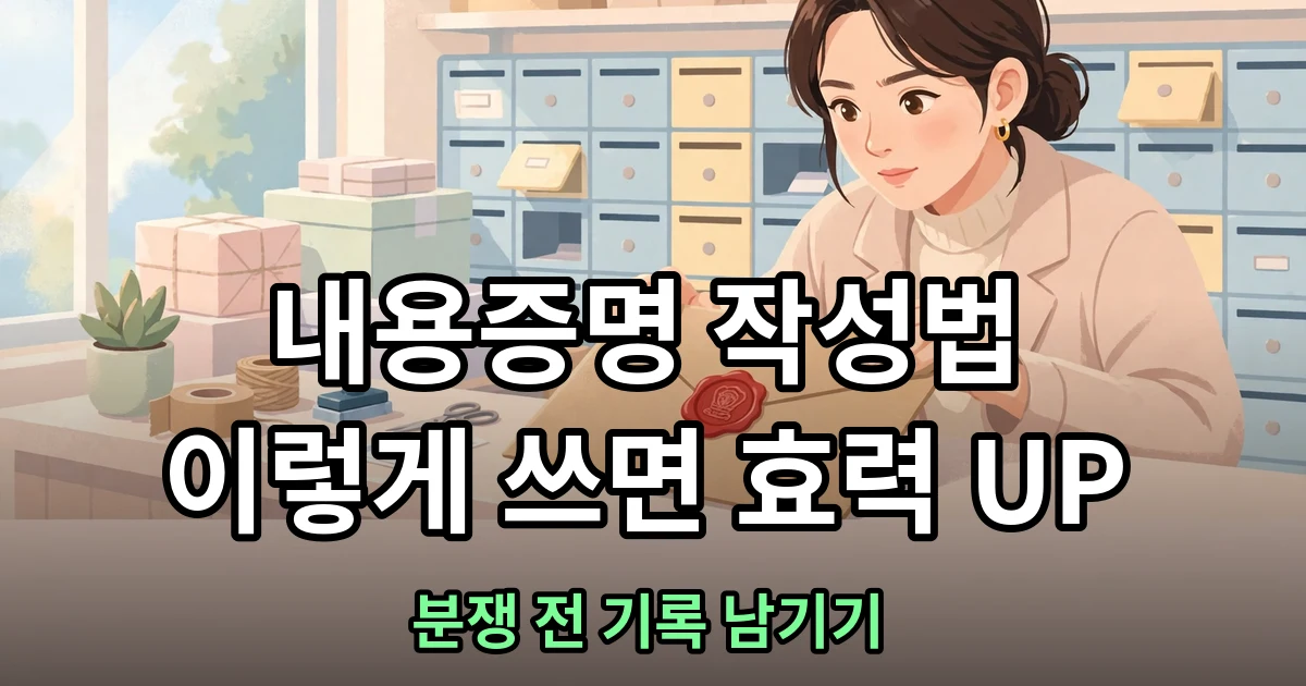 내용증명 양식과 작성법 발송 절차 정리