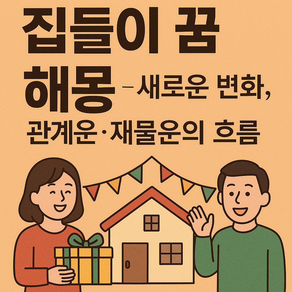 집들이 꿈 해몽 &mdash; 새로운 변화, 관계운, 재물운의 흐름