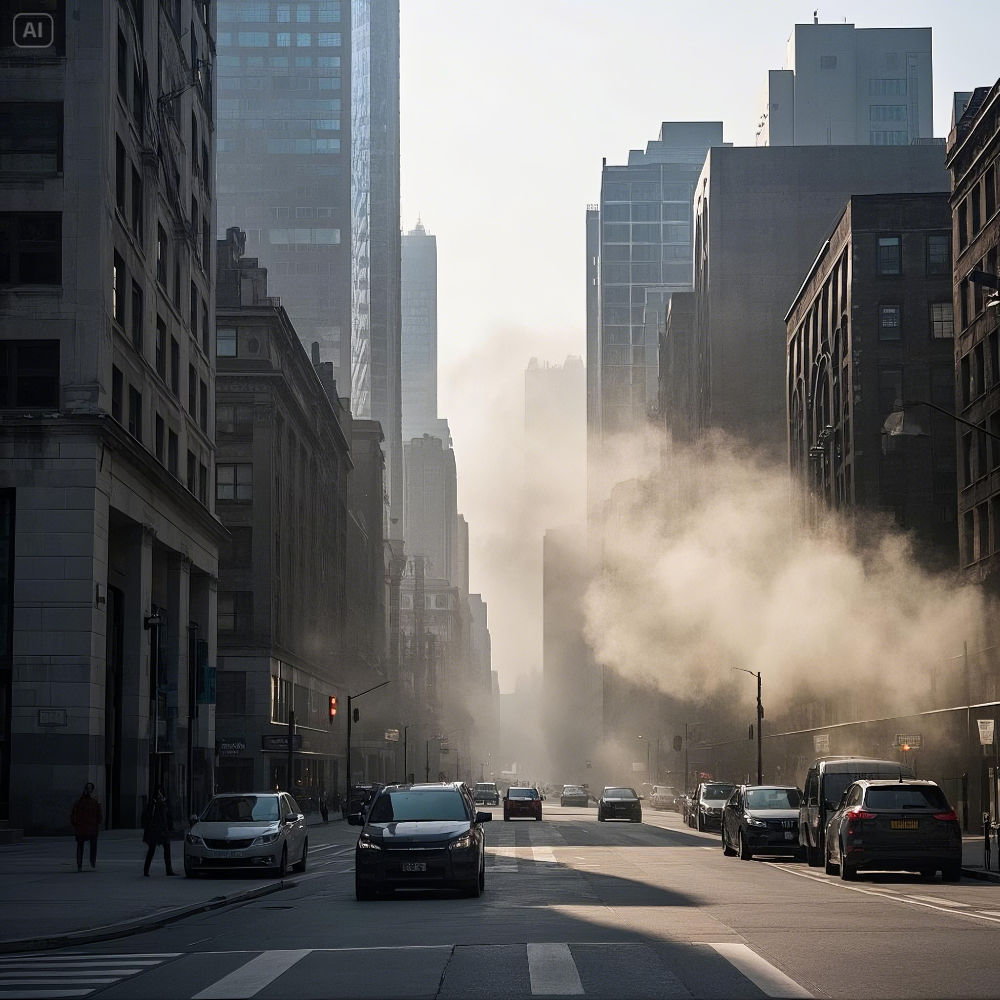 1인 가구 집안 냄새 없애는 법 관련 집 바깥 도시의 미세먼지를 뚜렷하게 보여주는 사진
