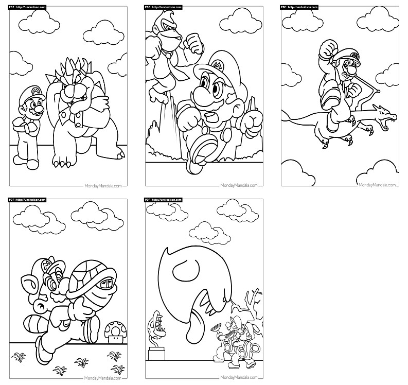 슈퍼마리오 색칠공부 무료도안