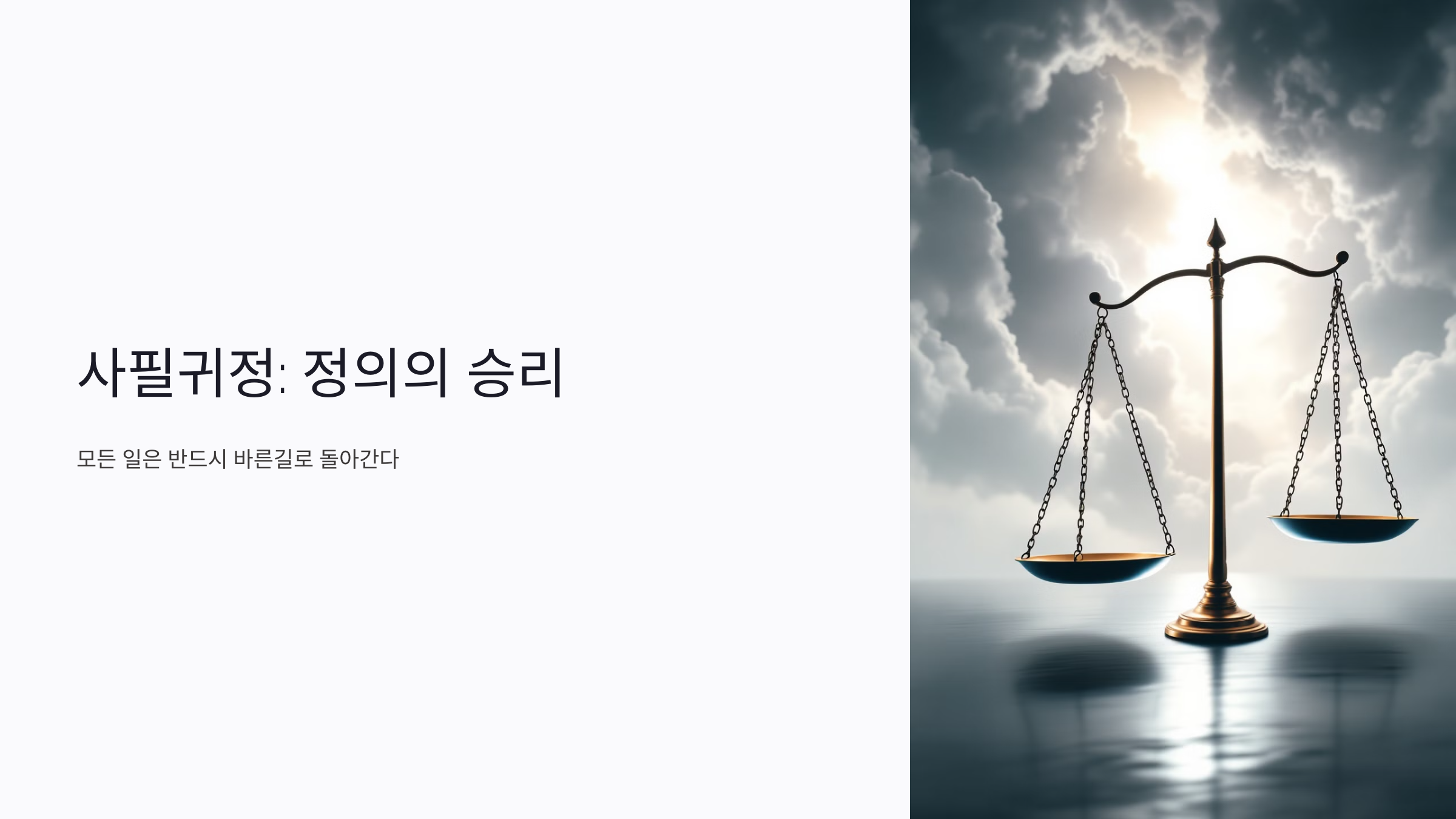 사필귀정 뜻 유래