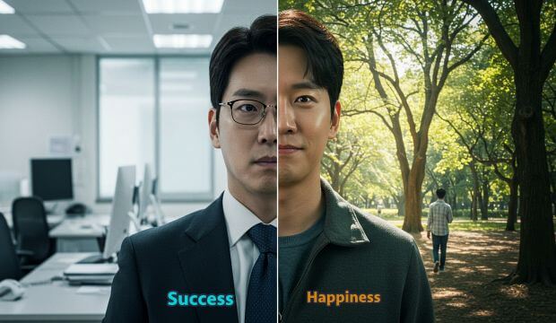 왼쪽엔-성공한-남자-오른쪽엔-행복한-남자-이미지