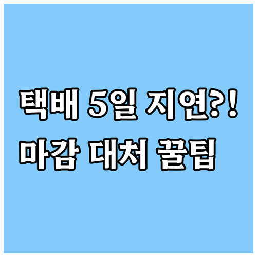 우체국 택배 접수 마감일 경과 시 최..