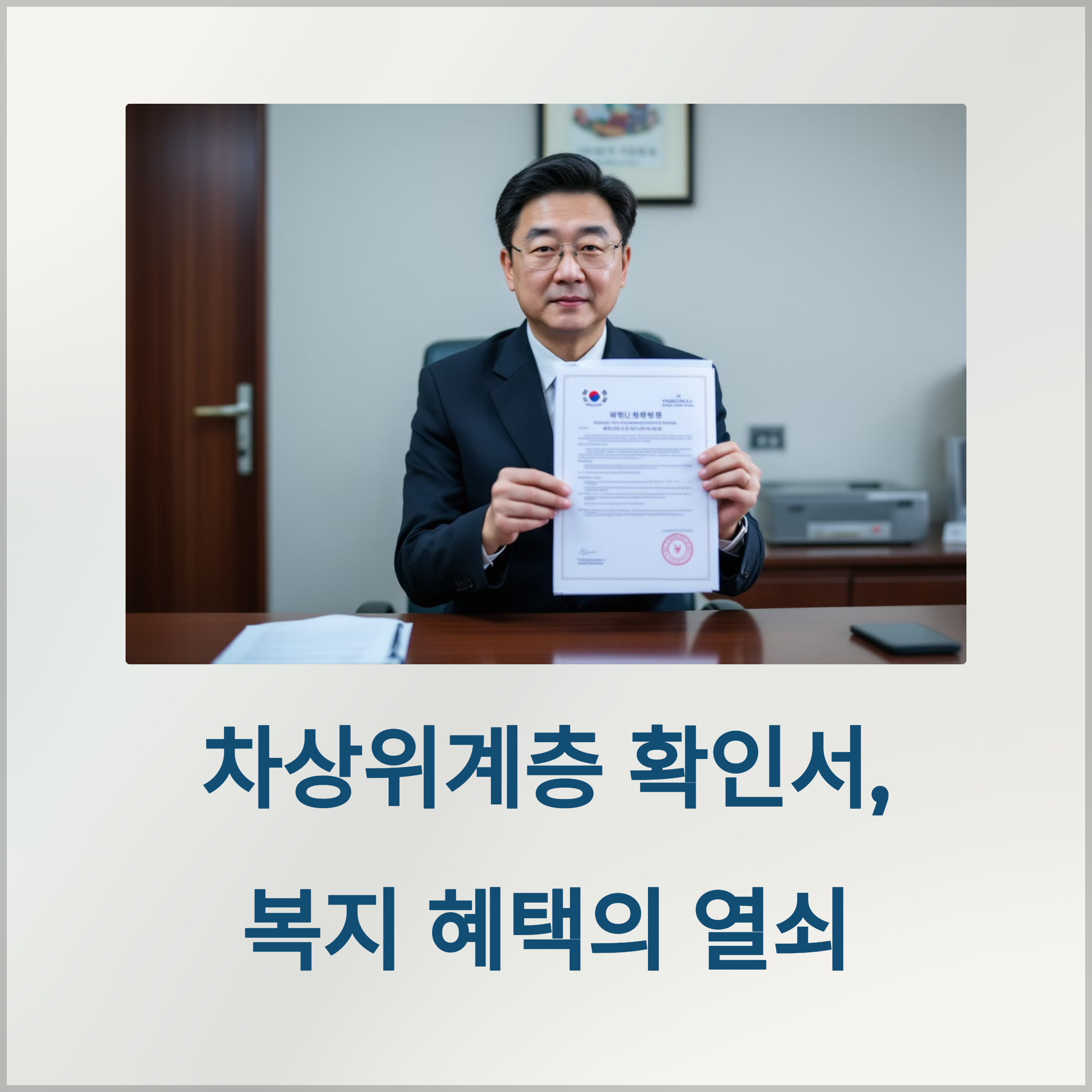 차상위계층 확인서 발급 방법