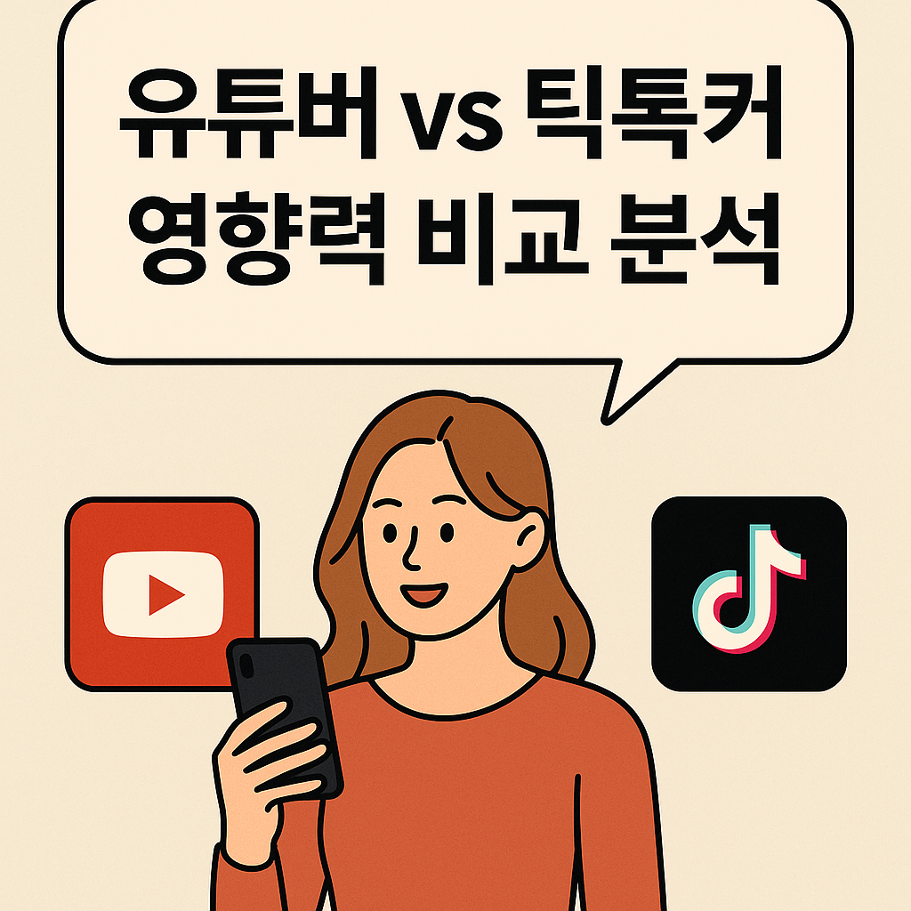 유튜버 vs 틱톡커 영향력 비교 분석