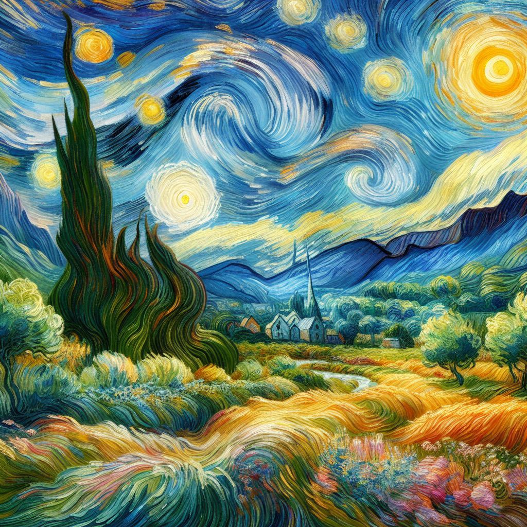 소용돌이치는 붓터치