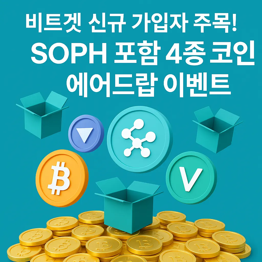 비트겟 신규 가입자 주목! SOPH 포함 4종 코인 에어드랍 이벤트