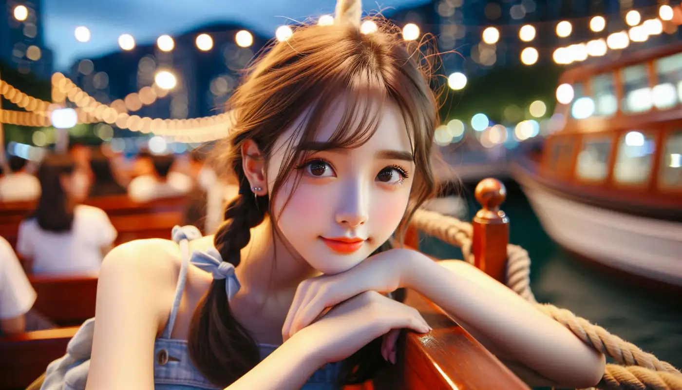 타이난-담자면-대만-맛집을-알아보고-여행하는-여성의-모습