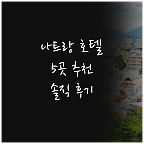 가성비 갑! 나트랑 시내 추천 호텔 ..