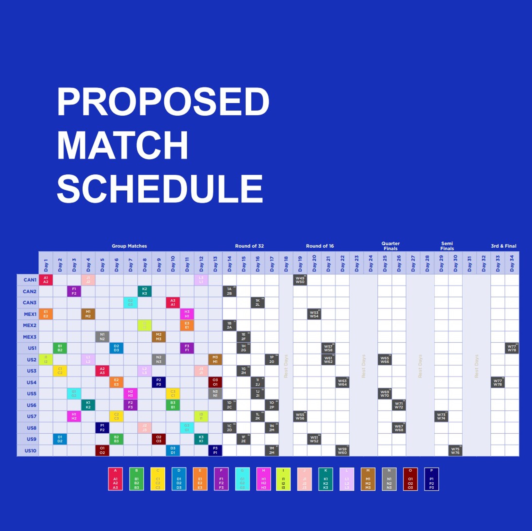 2026 월드컵 매치 스케줄(match schedule)