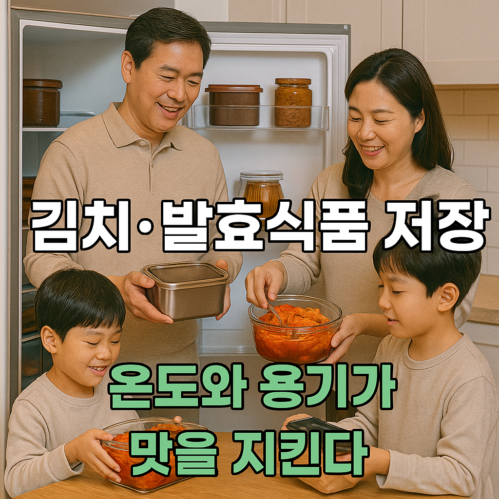 김치와 발효식품 올바른 저장법