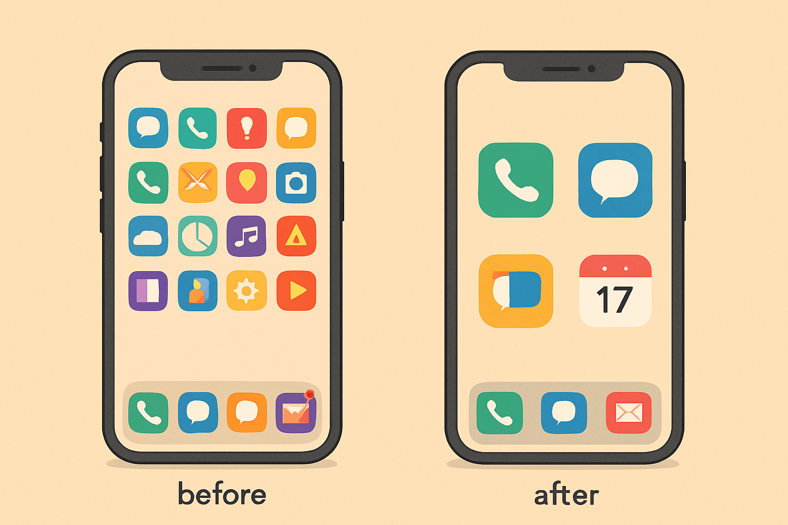 디지털미니멀리즘 홈화면 재설계