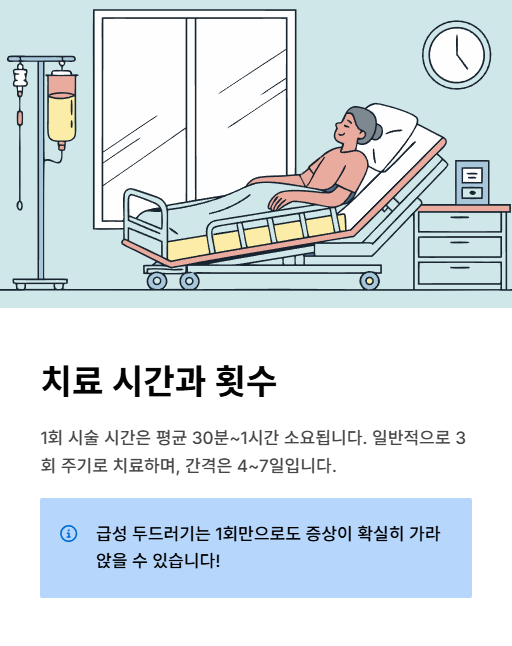 치료 시간과 횟수