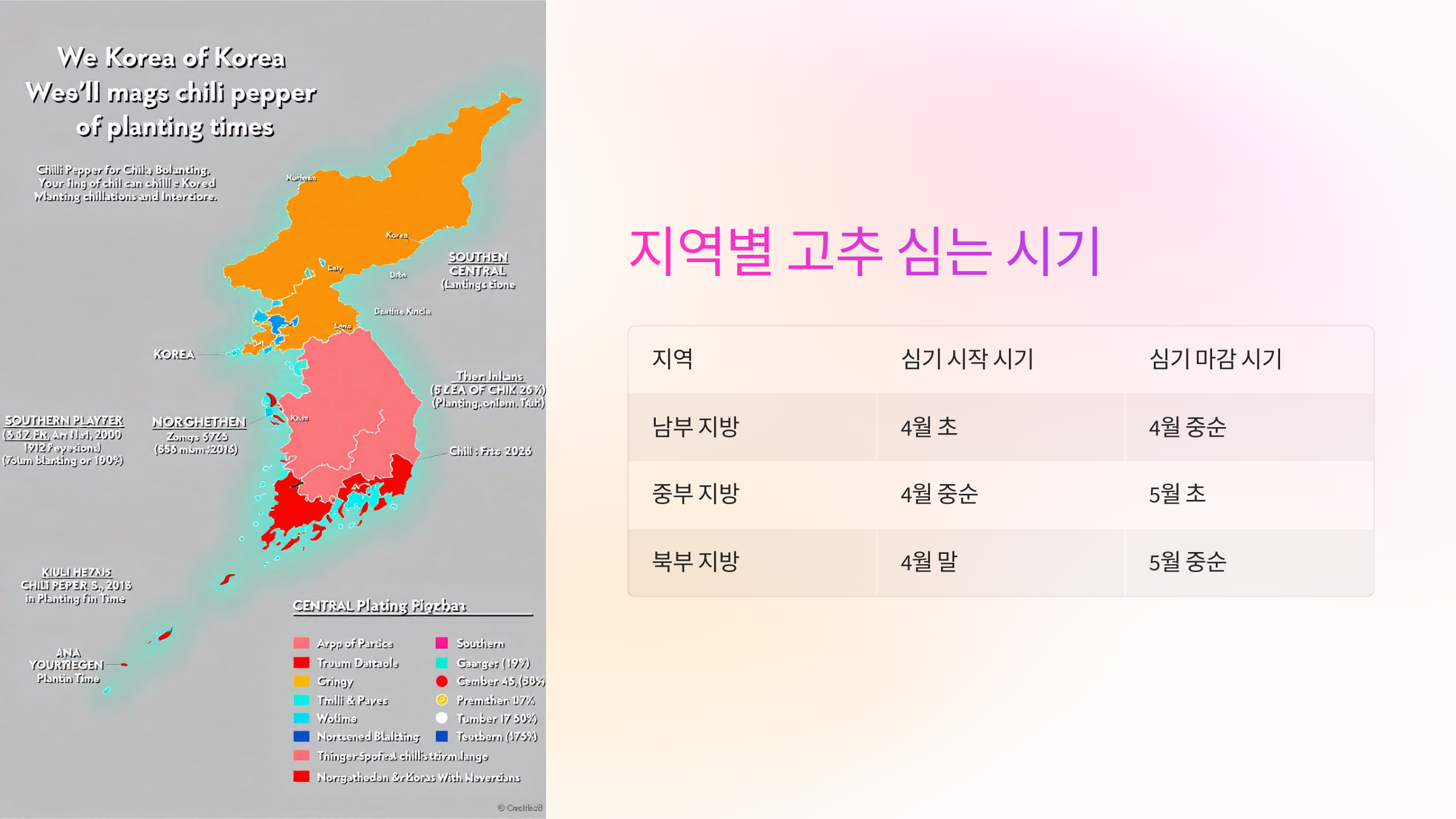 📅 지역별 고추 심는 시기