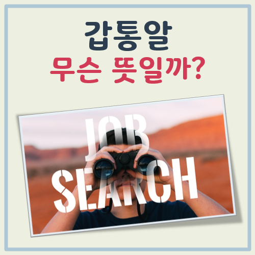 갑통알 뜻 대표 이미지