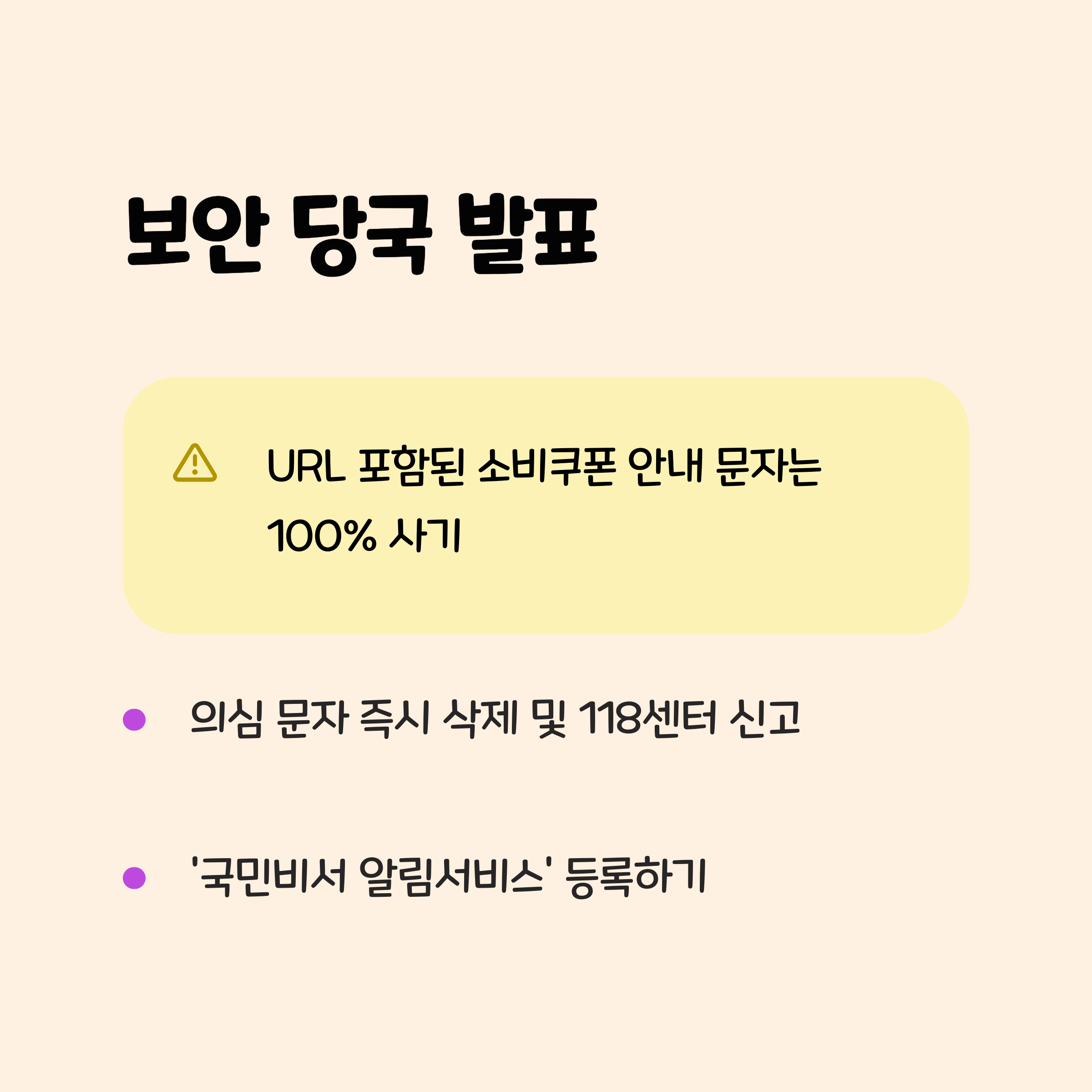 보안 당국 발표 및 마무리 제언