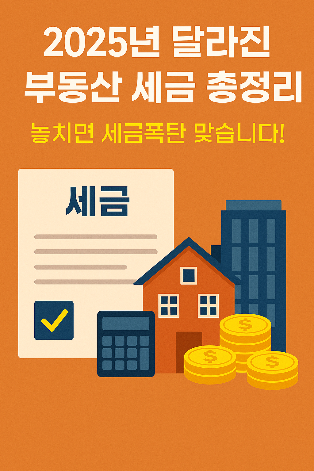 2025년 달라진 부동산 세금 총정리 &ndash; 놓치면 세금폭탄 맞습니다!