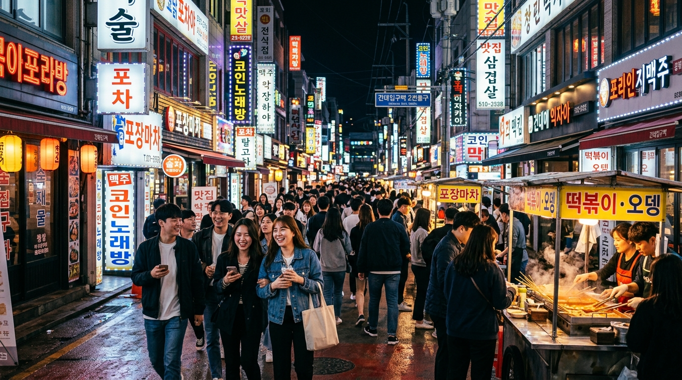 건대입구 청춘 상권