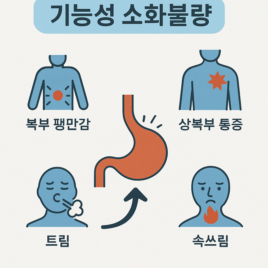 기능성 소화불량 증상 인포그래픽