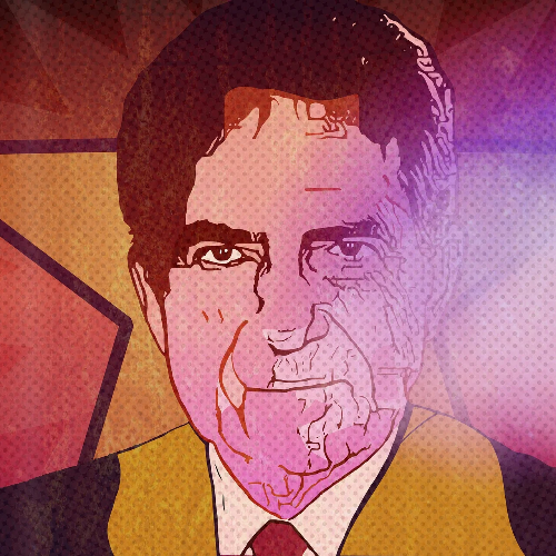 닉슨 대통령 초상화 팝아트