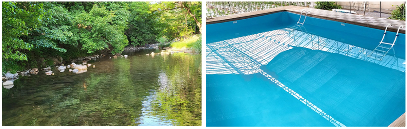 캠핑장 앞 계곡, 수영장