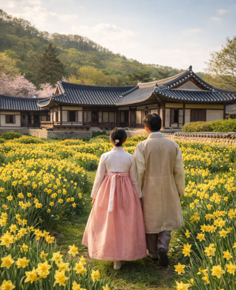 서산 유기방가옥 수선화 명소와 한옥의 매력