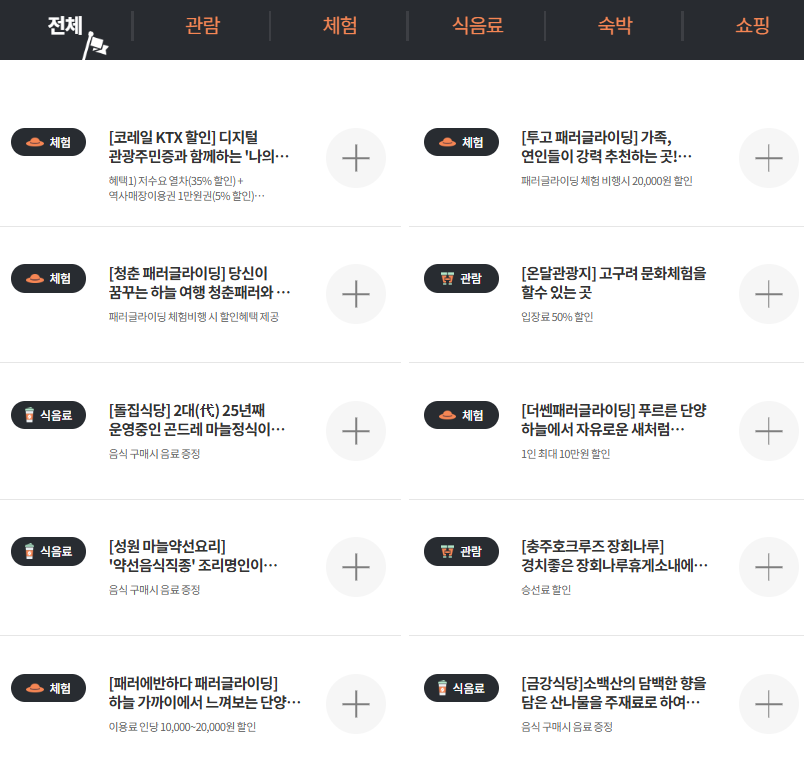 디지털 관광주민증 할인혜택