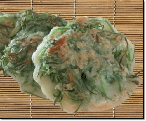 세발나물 부침
