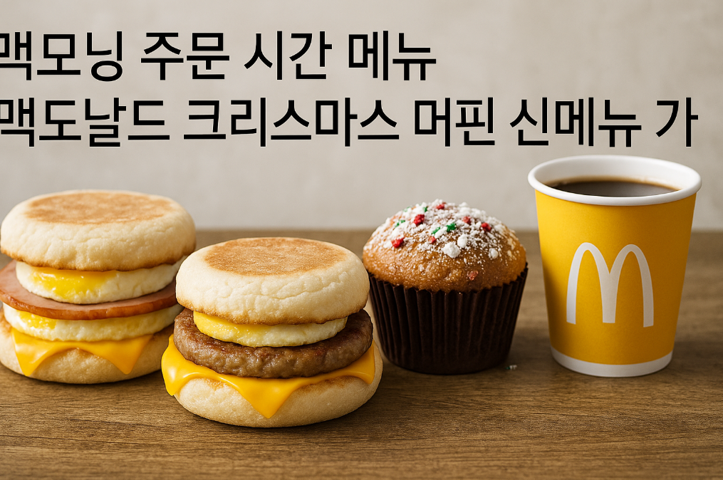 맥도날드 크리스마스 머핀 신메뉴 가격과 맥모닝 주문시간 완벽 정리