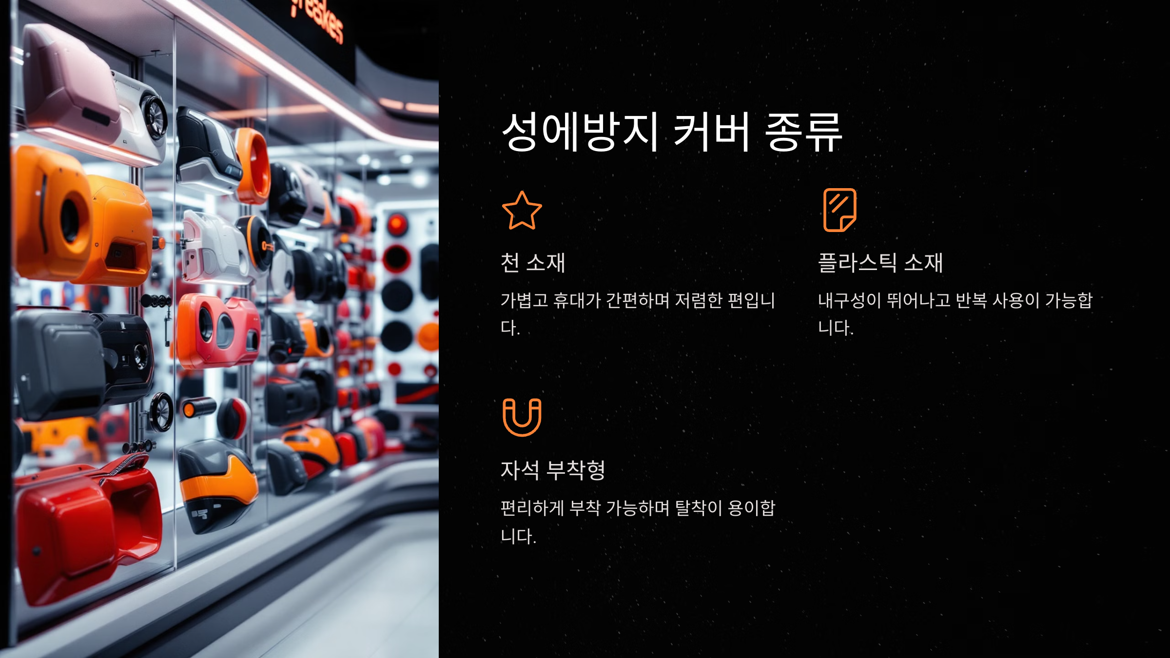 성에방지 커버의 종류와 특징