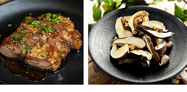 돼지고기 요리와 잘 어울리는 표고버섯