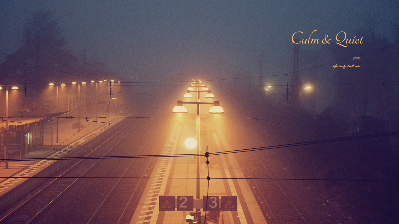 08 철로 야경 C - Calm &amp; Quiet 야경배경화면