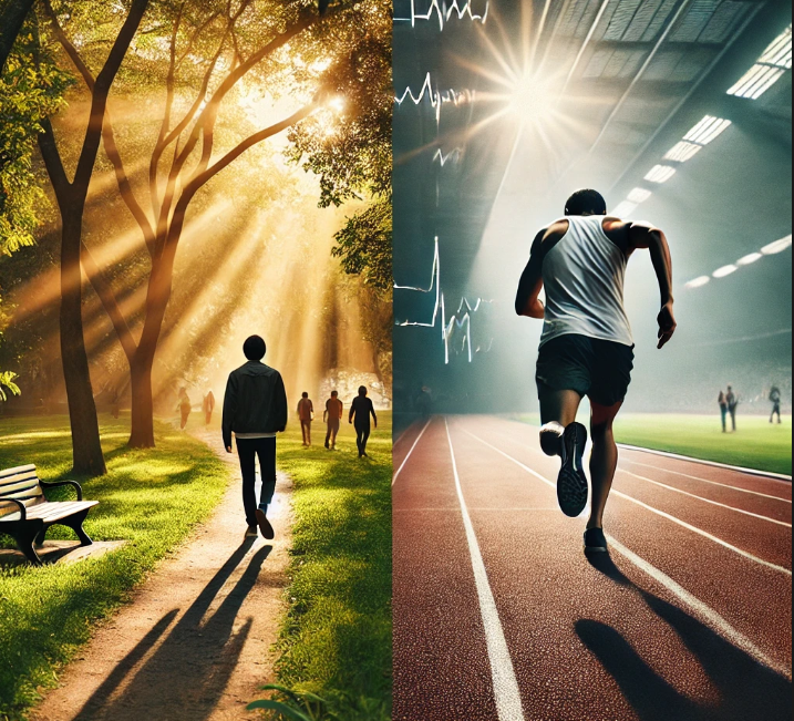 걷기와 달리기 사진