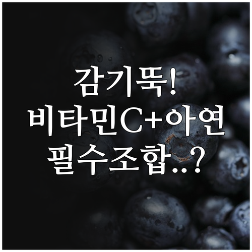 감기 예방 돕는 비타민C 아연 상호보..