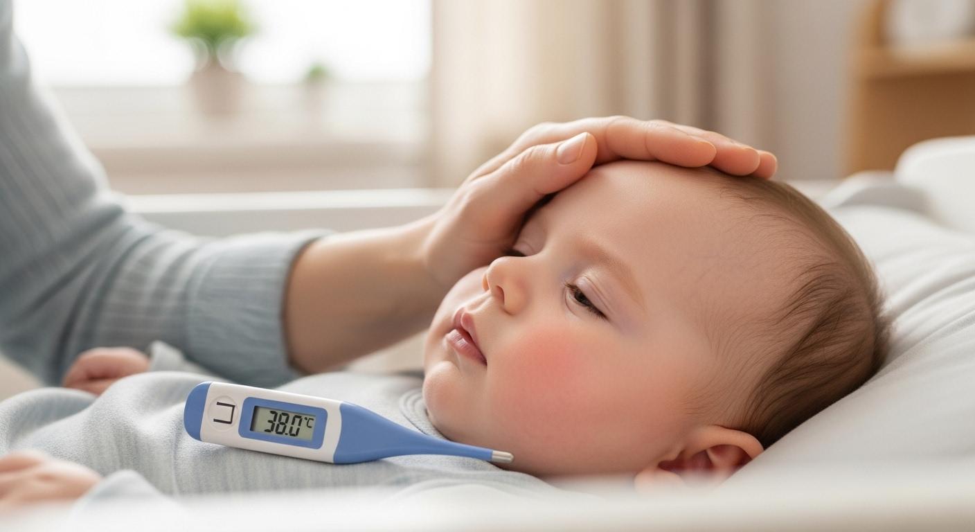 6개월 아기 열 38도