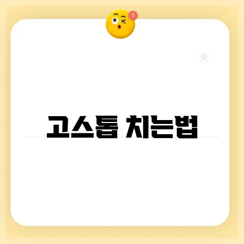 고스톱 치는법