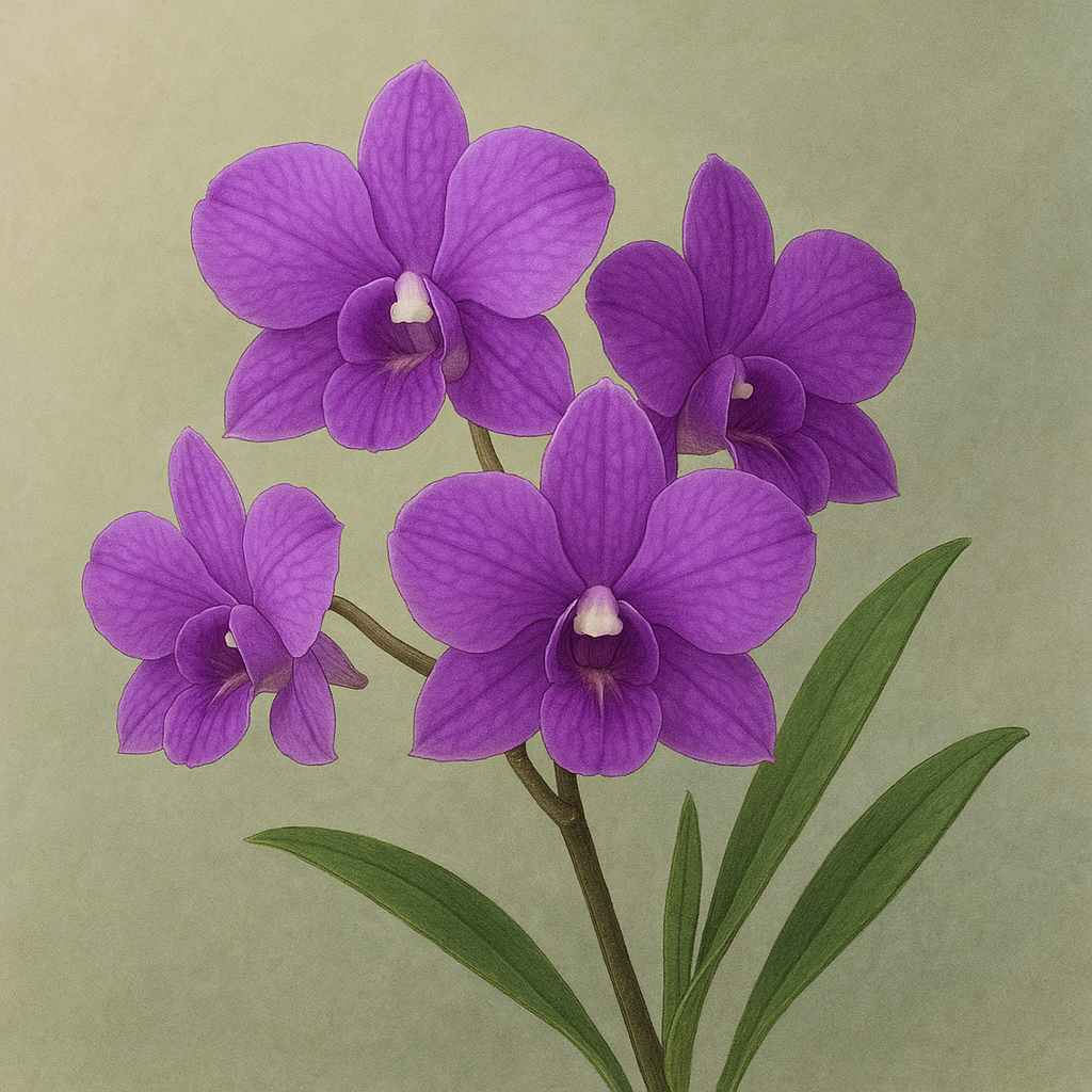 건강과 회복을 기원하는 꽃말 6가지를 소개하는 글 중에 소개된 덴파레 그림