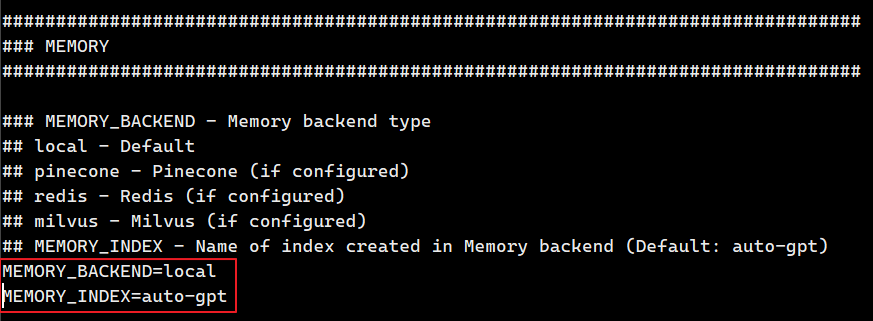 메모리 관련 분야 셋팅 이미지입니다.