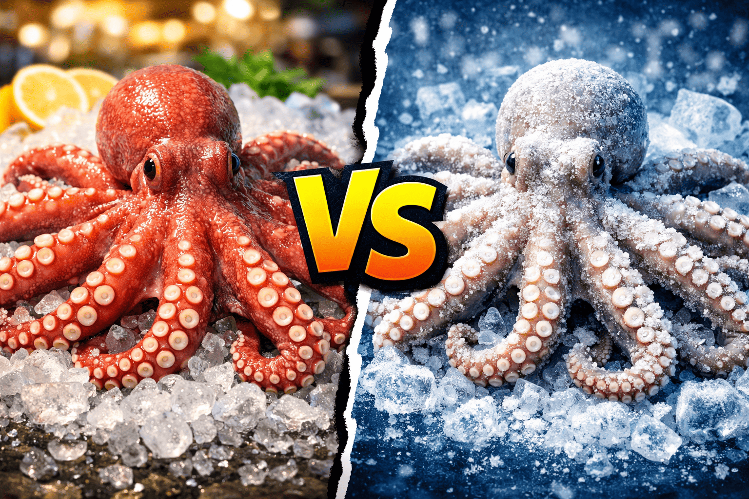 생문어와 냉동문어 (특징, 영양, 비교)