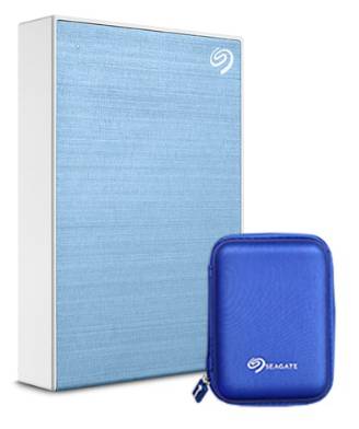 씨게이트 ONE TOUCH HDD 외장하드 + 파우치, 5TB, LightBlue