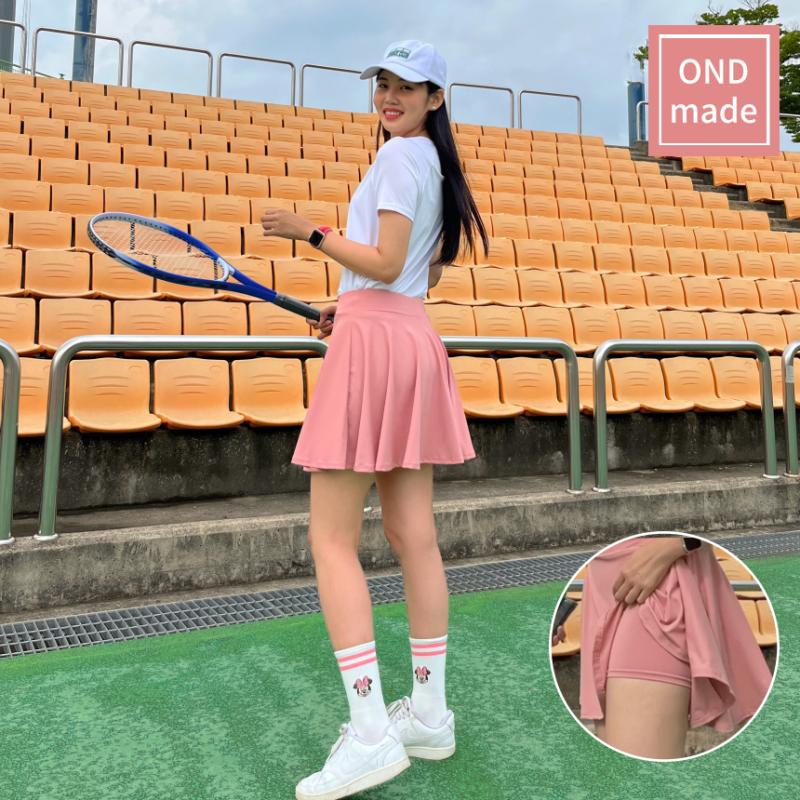 핑크 테니스치마바지 테니스스커트 플레어스커트