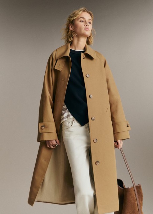 세잔 Manteau Jonas 캐멀 롱 맥코트 트렌치코트 파리 세잔 추천