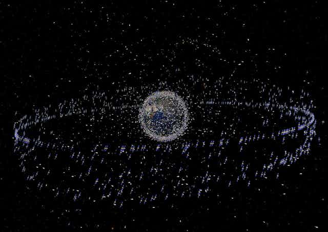 우주쓰레기 분포도