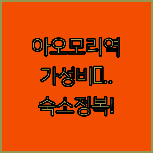 아오모리역 근처 호텔 4곳 비교 위치..