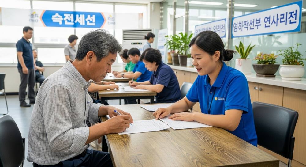 고유가 피해보상금 신청하는 사진
