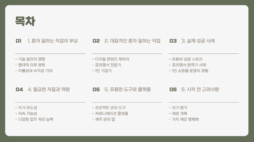 2025년, 혼자 일하는 시대의 직업들-혼자서도 잘 먹고 잘 사는 법