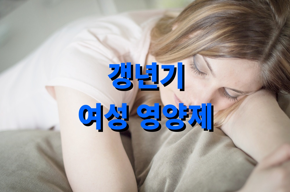 갱년기 여성 영양제 피로회복 직장인