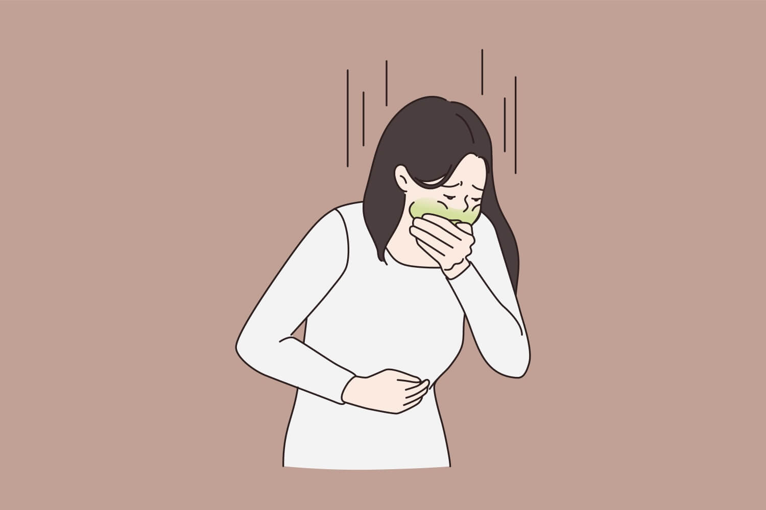 심하게-체한-여성