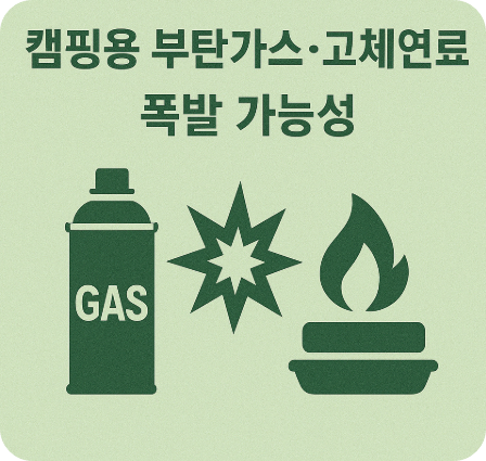 캠핑용 부탄가스·고체연료
