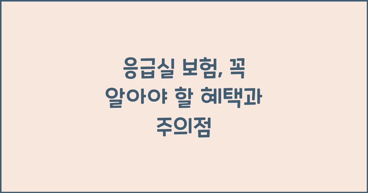 응급실 보험